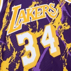 Mitchell & Ness Team Marble Shaquille O'Neal Los Angeles Lakers Swingman Men's Jersey Pattern / Purple 8 Mitchell & Ness Team Marble Shaquille O'Neal Los Angeles Lakers Swingman Men's Jersey Pattern / Purple -Lifestyle Ρούχα Εκπτώσεις mitchell ness team marble swingman jersey los a 2