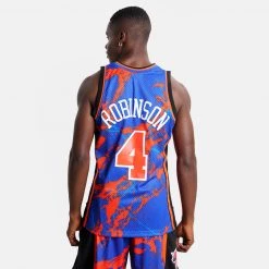 Mitchell & Ness Team Marble Mitchell Robinson New York Knicks Swingman Men's Jersey BLUE -Lifestyle Ρούχα Εκπτώσεις mitchell ness team marble swingman jersey new y 1