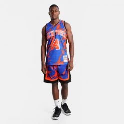 Mitchell & Ness Team Marble Mitchell Robinson New York Knicks Swingman Men's Jersey BLUE -Lifestyle Ρούχα Εκπτώσεις mitchell ness team marble swingman jersey new y 4