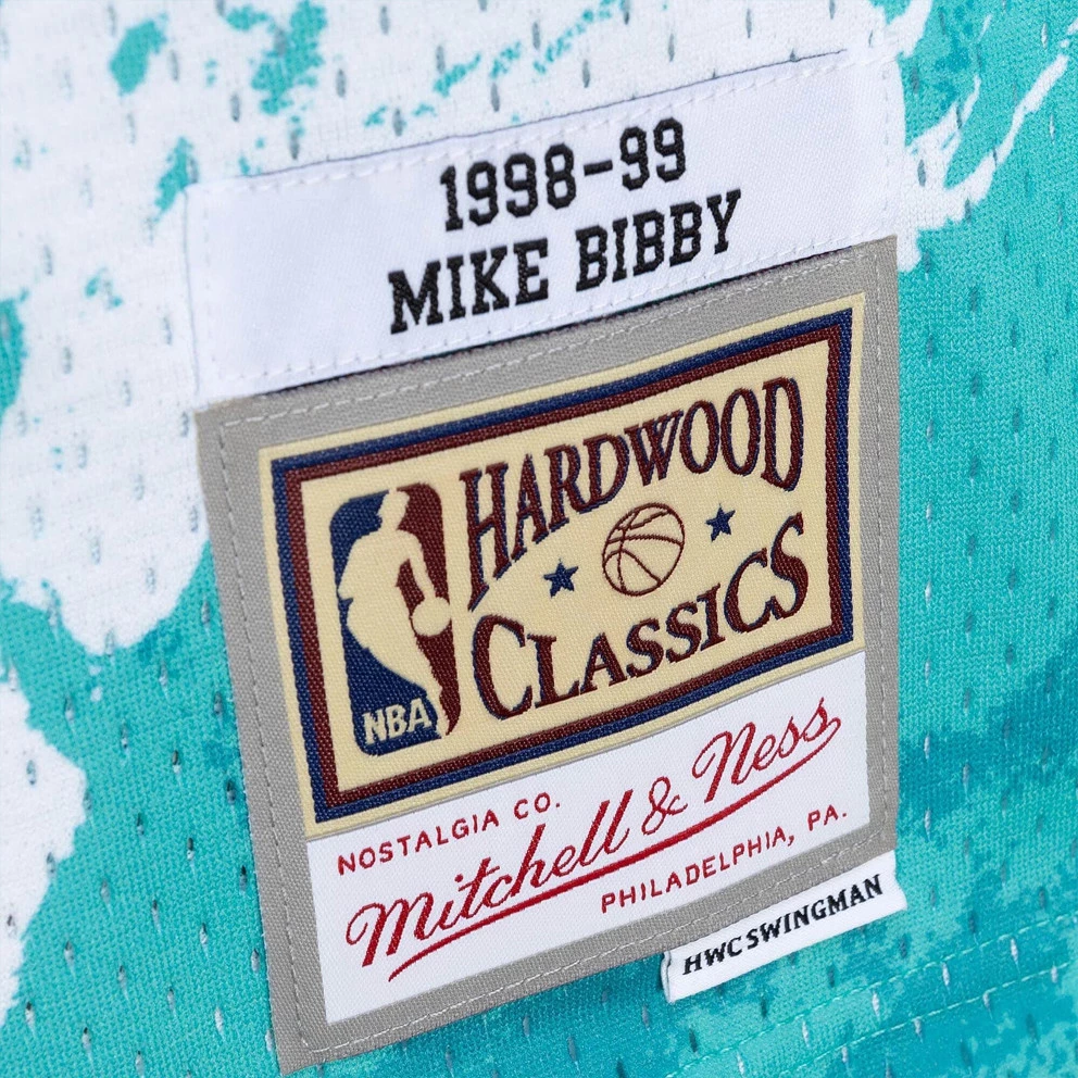 Mitchell & Ness Team Marble Mike Bibby Vancouver Grizzlies Swingman Men's Jersey TEAL 6 Mitchell & Ness Team Marble Mike Bibby Vancouver Grizzlies Swingman Men's Jersey TEAL - Image 4