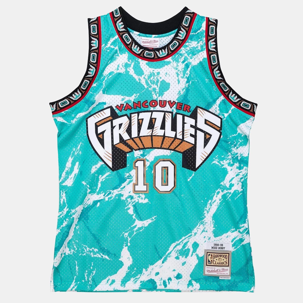Mitchell & Ness Team Marble Mike Bibby Vancouver Grizzlies Swingman Men's Jersey TEAL 3 Mitchell & Ness Team Marble Mike Bibby Vancouver Grizzlies Swingman Men's Jersey TEAL