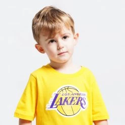 NBA Primary Logo Los Angeles Lakers Βρεφικό T-shirt BRIGHT YELLOW -Lifestyle Ρούχα Εκπτώσεις nba branded primary logo ss teelos angeles lakers 2