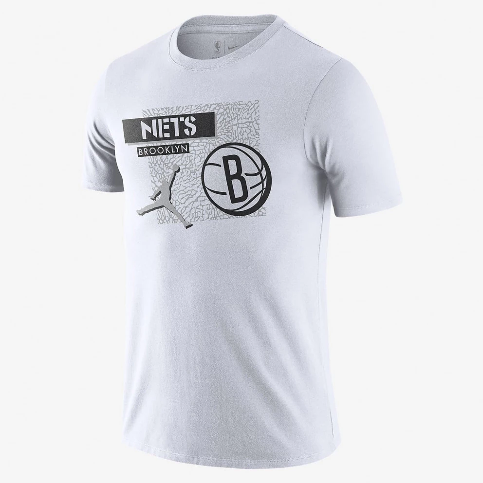 Nike Brooklyn Nets Jordan Dri-FIT Ανδρικό Τ-Shirt WHITE 3 Nike Brooklyn Nets Jordan Dri-FIT Ανδρικό Τ-Shirt WHITE