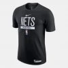 Nike NBA Brooklyn Nets Ανδρικό T-Shirt BLACK -Lifestyle Ρούχα Εκπτώσεις nike bkn m nk df es prt gpx ss tee