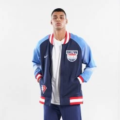 Nike Dri-FIT NBA Brooklyn Nets Showtime City Edition Ανδρική Ζακέτα COLLEGE NAVY/UNIVERSITY RED/WHITE -Lifestyle Ρούχα Εκπτώσεις nike bkn m nk df shwtm ls jkt mmt 2