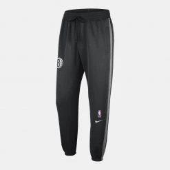 Nike Dri-FIT NBA Brooklyn Nets Showtime Ανδρικό Παντελόνι Φόρμας BLACK/DARK STEEL GREY/WHITE
