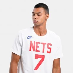 Nike NBA Brooklyn Nets Kevi Durant Ανδρικό T-shirt WHITE/DURANT KEVIN -Lifestyle Ρούχα Εκπτώσεις nike bkn m nk es hwc nn tee 2