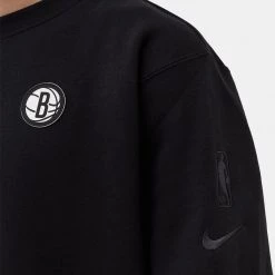 Nike Bkn NBA Brooklyn Nets Aνδρική Μπλούζα Φούτερ Black 7 Nike Bkn NBA Brooklyn Nets Aνδρική Μπλούζα Φούτερ Black -Lifestyle Ρούχα Εκπτώσεις nike bkn m nk flc crew cts 1