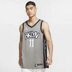 Jordan NBA Kyrie Irving Brooklyn Nets Statement Edition Men's Jersey DARK STEEL GREY/BLACK/IRVING KYRIE