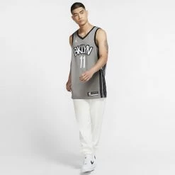 Jordan NBA Kyrie Irving Brooklyn Nets Statement Edition Men's Jersey DARK STEEL GREY/BLACK/IRVING KYRIE -Lifestyle Ρούχα Εκπτώσεις nike bkn m swgmn jsy stmt 20 5