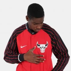 Nike NBA Chicago Bulls Showtime City Edition Ανδρική Ζακέτα UNIVERSITY RED/BLACK/WHITE -Lifestyle Ρούχα Εκπτώσεις nike chi m nk df shwtm ls jkt mmt 4