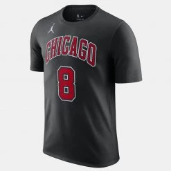 Nike NBA Chicago Bulls Ανδρικό T-Shirt BLACK/LAVINE ZACH