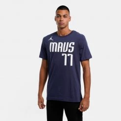 Jordan NBA Dallas Mavericks Luka Doncic Statement Edition Ανδρικό T-Shirt COLLEGE NAVY/DONCIC LUKA
