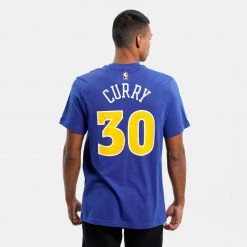 Nike NBA Golden State Warriors Stephen Curry Ανδρικό T-shirt RUSH BLUE/CURRY STEPHEN -Lifestyle Ρούχα Εκπτώσεις nike gsw m nk es hwc nn tee 1