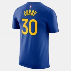 Nike Golden State Warriors NBA Curry Stephen Ανδρικό T-shirt RUSH BLUE/CURRY STEPHEN -Lifestyle Ρούχα Εκπτώσεις nike gsw m nk es nn ss tee 1
