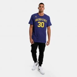 Jordan NBA Golden State Warriors Stephen Curry Statement Edition Ανδρικό T-Shirt LOYAL BLUE/CURRY STEPHEN -Lifestyle Ρούχα Εκπτώσεις nike gsw m nk es stmt nn tee 3