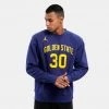 Jordan NBA Golden State Wwarriors Stephen Curry Ανδρική Μπλούζα Φούτερ LOYAL BLUE/CURRY STEPHEN -Lifestyle Ρούχα Εκπτώσεις nike gsw m nk flc crew nn cts st