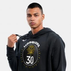 Nike NBA Golden State Wwarriors Stephen Curry Ανδρική Μπλούζα με Κουκούλα BLACK/CURRY STEPHEN -Lifestyle Ρούχα Εκπτώσεις nike gsw m nk flc po nn ess ce 2