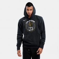 Nike NBA Golden State Wwarriors Stephen Curry Ανδρική Μπλούζα με Κουκούλα BLACK/CURRY STEPHEN -Lifestyle Ρούχα Εκπτώσεις nike gsw m nk flc po nn ess ce 3