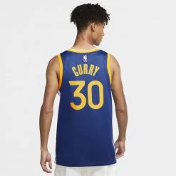 Nike NBA Stephen Curry Golden State Warriors Icon Edition Men's Jersey RUSH BLUE/WHITE/AMARILLO/CURRY STEPHEN -Lifestyle Ρούχα Εκπτώσεις nike gsw m swgmn jsy icon 20 1