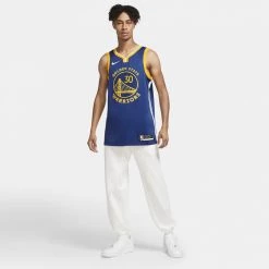 Nike NBA Stephen Curry Golden State Warriors Icon Edition Men's Jersey RUSH BLUE/WHITE/AMARILLO/CURRY STEPHEN -Lifestyle Ρούχα Εκπτώσεις nike gsw m swgmn jsy icon 20 5