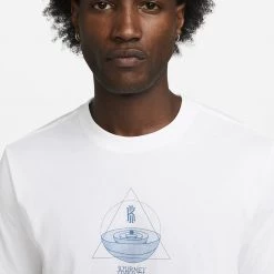 Nike Dri-Fit Kyrie Ανδρικό T-Shirt WHITE -Lifestyle Ρούχα Εκπτώσεις nike ki m nk df tee logo 2