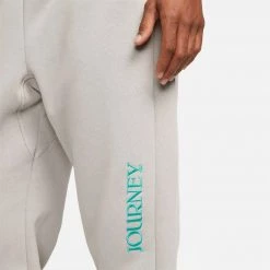 Nike Fleece Ανδρικό Παντελόνι Φόρμας COBBLESTONE/LIGHT MENTA/ORANGE TRANCE -Lifestyle Ρούχα Εκπτώσεις nike ki m nk fleece pant 11