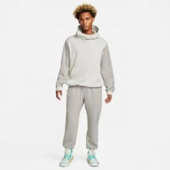 Nike Fleece Ανδρικό Παντελόνι Φόρμας COBBLESTONE/LIGHT MENTA/ORANGE TRANCE -Lifestyle Ρούχα Εκπτώσεις nike ki m nk fleece pant 14