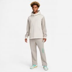 Nike Basketball Kyrie Ανδρική Μπλούζα με Κουκούλα LIGHT BONE/COBBLESTONE/WHITE -Lifestyle Ρούχα Εκπτώσεις nike ki m nk hoodie po 14