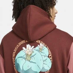 Nike Basketball Kyrie Ανδρική Μπλούζα με Κουκούλα OXEN BROWN/CANYON RUST/WHITE -Lifestyle Ρούχα Εκπτώσεις nike ki m nk hoodie po 4