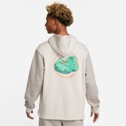 Nike Basketball Kyrie Ανδρική Μπλούζα με Κουκούλα LIGHT BONE/COBBLESTONE/WHITE -Lifestyle Ρούχα Εκπτώσεις nike ki m nk hoodie po 8