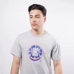 Nike NBA Los Angeles Clippers Earned Edition Ανδρικό T-Shirt DK GREY HEATHER -Lifestyle Ρούχα Εκπτώσεις nike lac m dry tee es ernd lgo 2