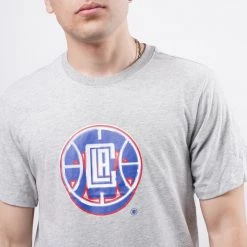 Nike NBA Los Angeles Clippers Earned Edition Ανδρικό T-Shirt DK GREY HEATHER -Lifestyle Ρούχα Εκπτώσεις nike lac m dry tee es ernd lgo 3