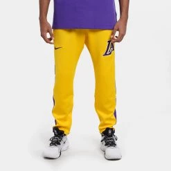 Nike Los Angeles Lakers Showtime Ανδρικό Παντελόνι Φόρμας AMARILLO/FIELD PURPLE/COAST/FIELD PURPLE