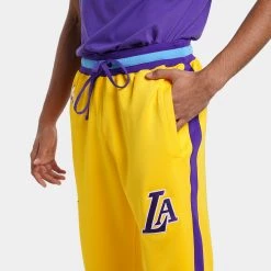Nike Los Angeles Lakers Showtime Ανδρικό Παντελόνι Φόρμας AMARILLO/FIELD PURPLE/COAST/FIELD PURPLE -Lifestyle Ρούχα Εκπτώσεις nike lal m nk df shwtm pnt mmt 7