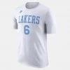 Nike NBA Los Angeles Lakers LeBron James Ανδρικό T-shirt WHITE/JAMES LEBRON -Lifestyle Ρούχα Εκπτώσεις nike lal m nk es hwc nn tee