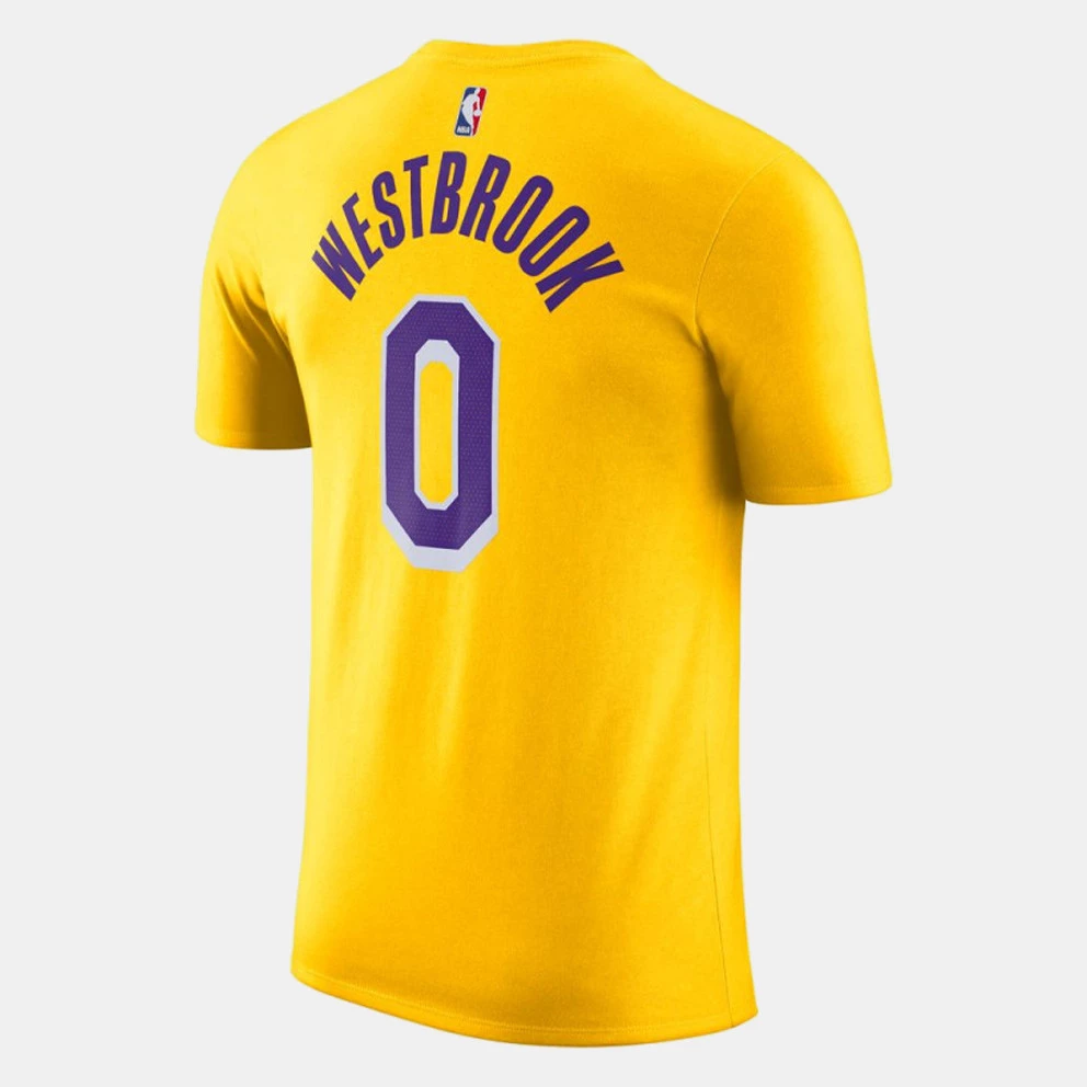 Nike Lakers NBA Anthony Davis Ανδρικό T-shirt AMARILLO/WESTBROOK RSSLL 4 Nike Lakers NBA Anthony Davis Ανδρικό T-shirt AMARILLO/WESTBROOK RSSLL - Image 2