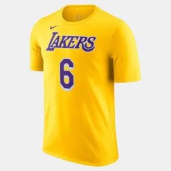 Nike Lakers NBA Lebron James Ανδρικό T-shirt Amarillo/james Lebron