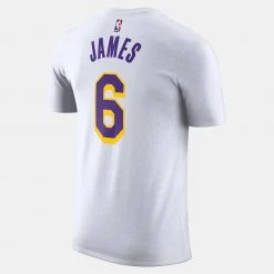 Nike Lakers NBA Lebron James Ανδρικό T-shirt WHITE/JAMES LEBRON -Lifestyle Ρούχα Εκπτώσεις nike lal m nk es nn ss tee 9
