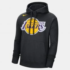 Nike NBA Los Angeles Lakers Fleece Ανδρική Μπλούζα με Κουκούλα BLACK