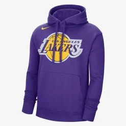 Nike NBA Los Angeles Lakers Fleece Ανδρική Μπλούζα με Κουκούλα FIELD PURPLE