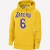 Nike NBA Los Angeles Lakers Lebron James Ανδρική Μπλούζα με Κουκούλα Amarillo/james Lebron -Lifestyle Ρούχα Εκπτώσεις nike lal m nk po flc essntl nn