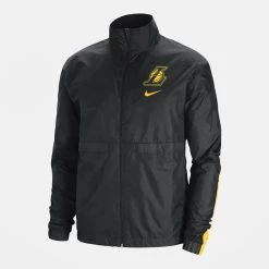 Nike NBA Los Angeles Lakers Courtside Ανδρική Ζακέτα BLACK/AMARILLO/BLACK/AMARILLO