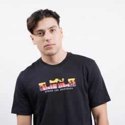 Nike LeBron James Dri-FIT Ανδρικό T-Shirt BLACK/TOTAL ORANGE -Lifestyle Ρούχα Εκπτώσεις nike lbj m dry logo ss tee 2