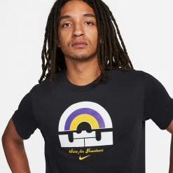 Nike Dri-FIT LeBron Ανδρικό T-Shirt BLACK -Lifestyle Ρούχα Εκπτώσεις nike lbj m nk df tee 1 7