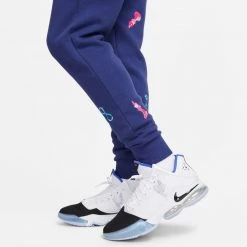 Nike LeBron Fleece Ανδρικό Παντελόνι Φόρμας DEEP ROYAL BLUE/HTR/LASER BLUE -Lifestyle Ρούχα Εκπτώσεις nike lj m nk fleece pant 5