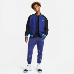 Nike LeBron Fleece Ανδρικό Παντελόνι Φόρμας DEEP ROYAL BLUE/HTR/LASER BLUE -Lifestyle Ρούχα Εκπτώσεις nike lj m nk fleece pant 6
