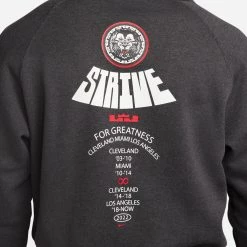 Nike LeBron Ανδρική Μπλούζα με Κουκούλα BLACK HEATHER/WHITE -Lifestyle Ρούχα Εκπτώσεις nike lj m nk hoodie po 11