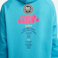 Nike LeBron Ανδρική Μπλούζα με Κουκούλα LASER BLUE/HTR/DEEP ROYAL BLUE -Lifestyle Ρούχα Εκπτώσεις nike lj m nk hoodie po 5