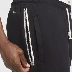 Nike Dri-FIT Standard Issue Ανδρικό Παντελόνι Φόρμας BLACK/PALE IVORY -Lifestyle Ρούχα Εκπτώσεις nike m df std issue pant 4